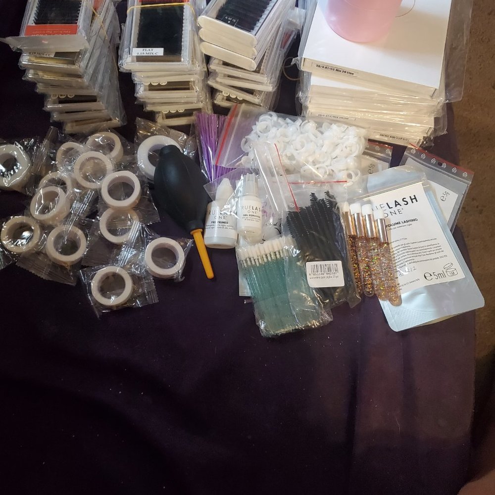 entire eyelash extension supplies lot